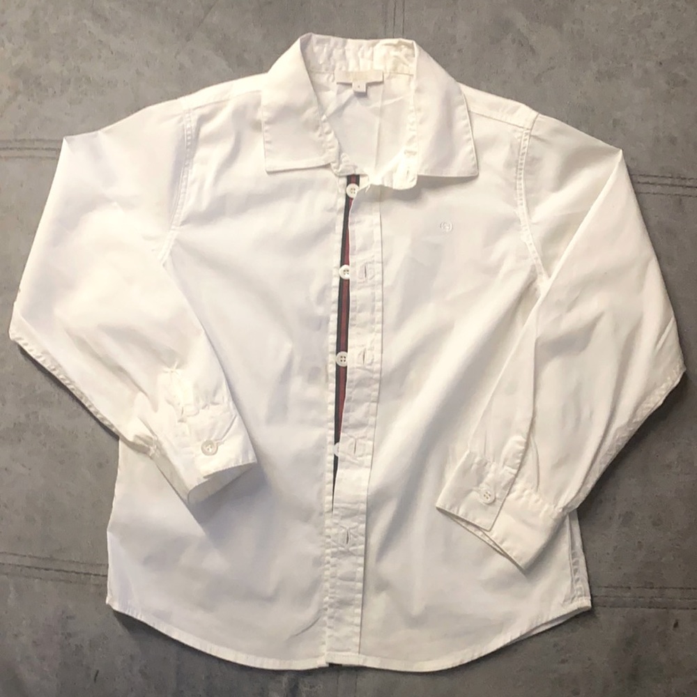 Gucci Boys white button down shirt